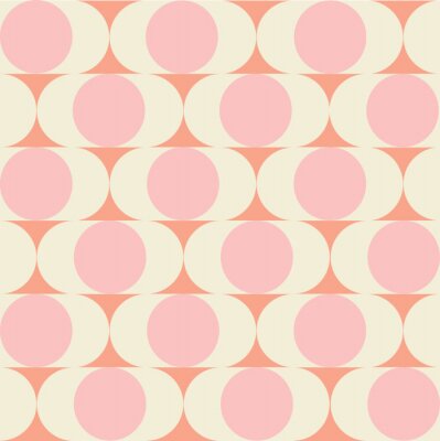 Tapete Geometric mid century modern style seamless pattern. vector abstract floral  background  print.