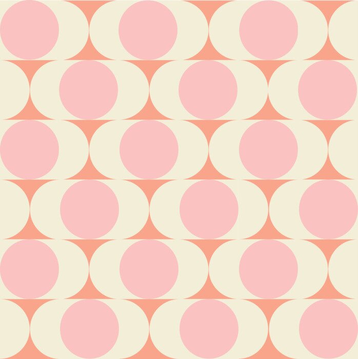 Tapete Geometric mid century modern style seamless pattern. vector abstract floral  background  print.