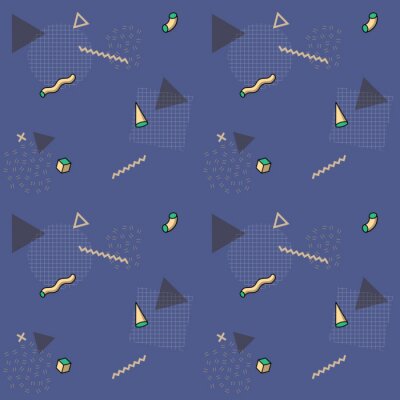 Tapete Geometrie im Memphis-Stil