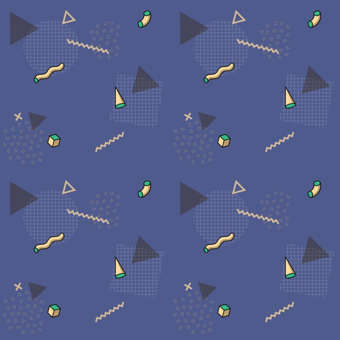 Tapete Geometrie im Memphis-Stil