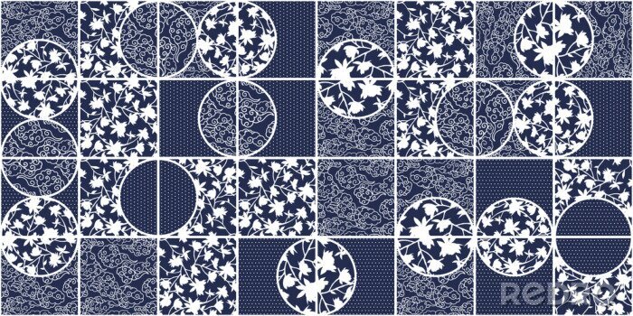 Tapete Geometrie inspiriert von Azulejos
