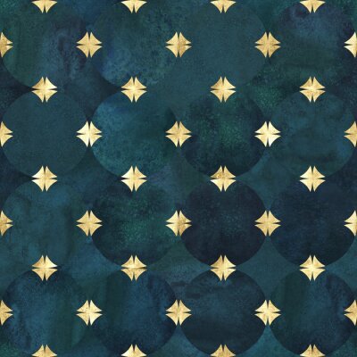 Tapete Geometrische Aquarellabstraktion