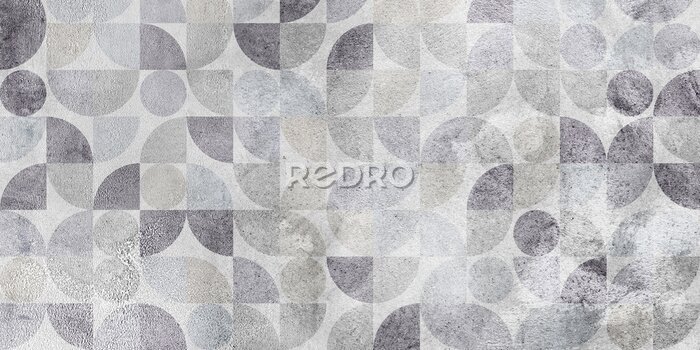 Tapete Geometrische graue Formen