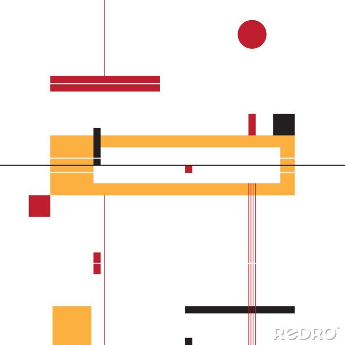 Tapete Geometrische Komposition Bauhaus