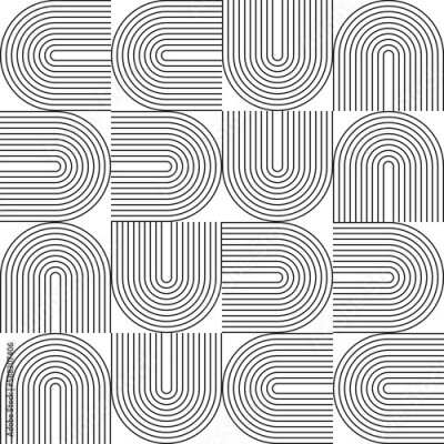 Tapete Geometrische moderne Strichzeichnungen