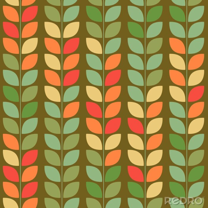 Tapete Geometrische Muster in den Blättern