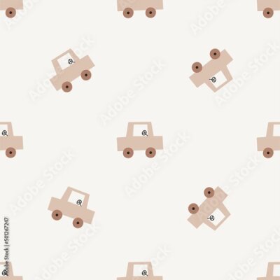 Tapete Geometrische Spielzeugautos