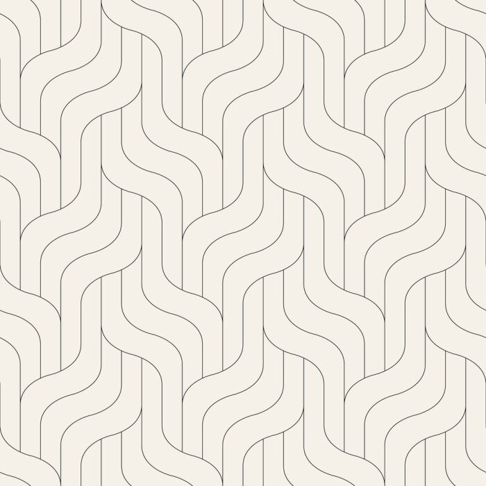 Tapete Geometrische Wellen im minimalistischen Stil