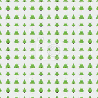 Tapete Geometrischer grüner Nadelwald auf grauem Hintergrund