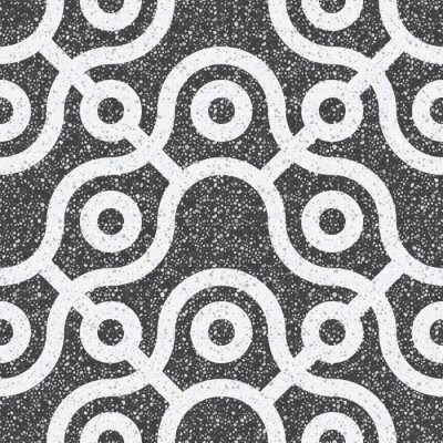 Tapete Geometrischer Stein in Weiß