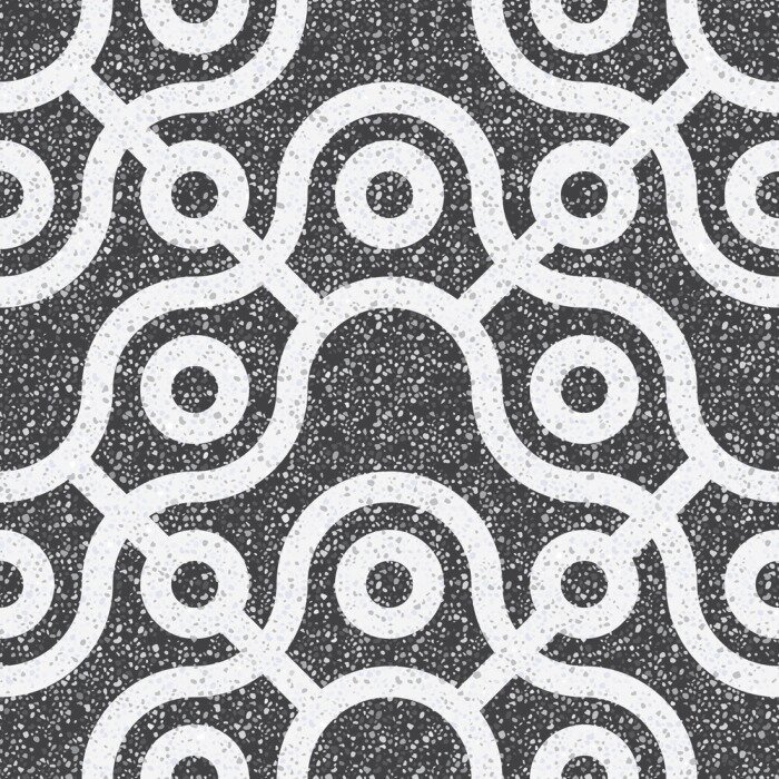 Tapete Geometrischer Stein in Weiß