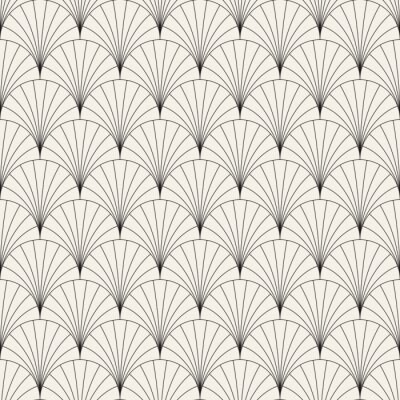 Tapeten Geometrisches Muster im Art Déco-Stil