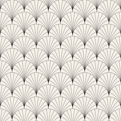 Tapete Geometrisches Muster im Art Déco-Stil