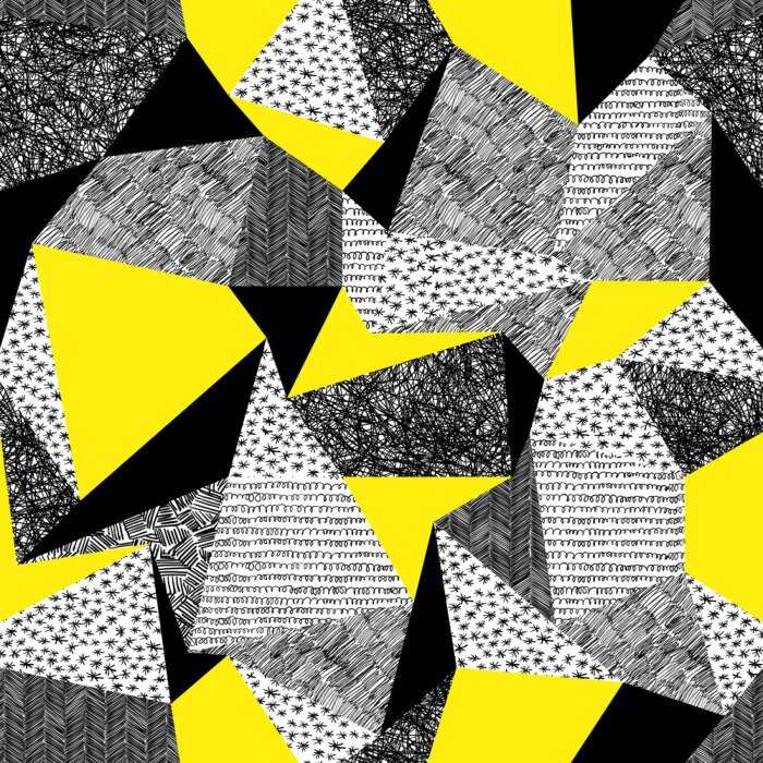 Tapete Geometrisches Muster im Retro-Stil