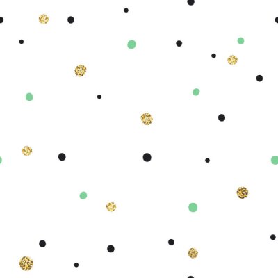 Tapete Gepunktetes Motiv in drei Farben