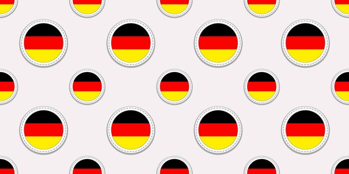 Tapete Germanic round flag seamless pattern. Germany background. Vector circle icons. Geometric symbols. Texture for sports pages, competition, games. travelling, school, design elements. patriotic wallpaper