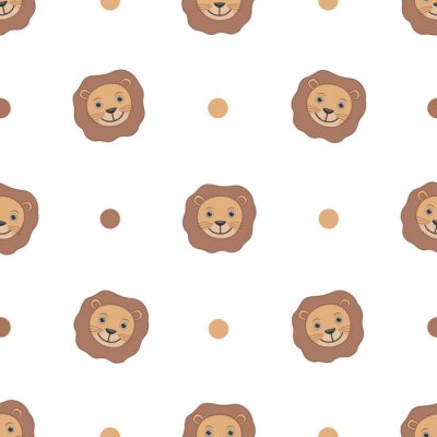 Tapete Glückliche Löwen für Kinder