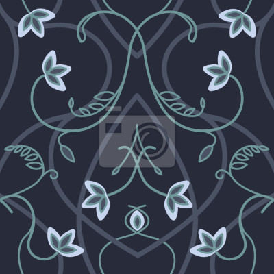 Tapete Gotische Blumen-Fantasie