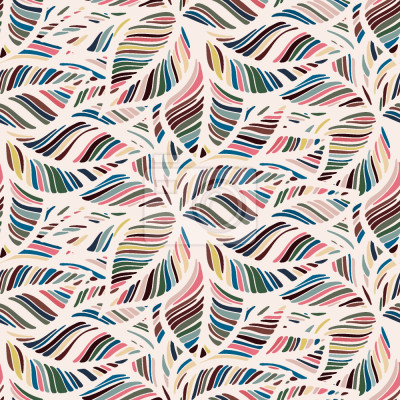 Tapete Grafische Blattverzierungen