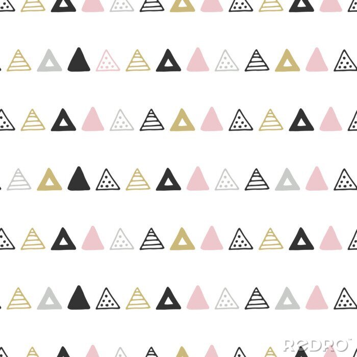 Tapete Grafische farbige Dreiecke