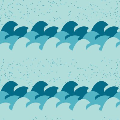 Tapete Grafische Meereswellen