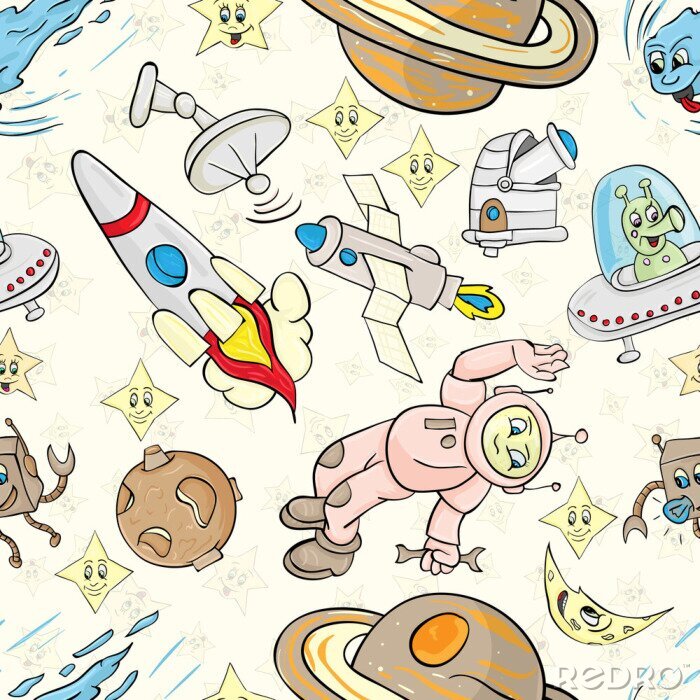 Tapete Grafische Weltraummotive