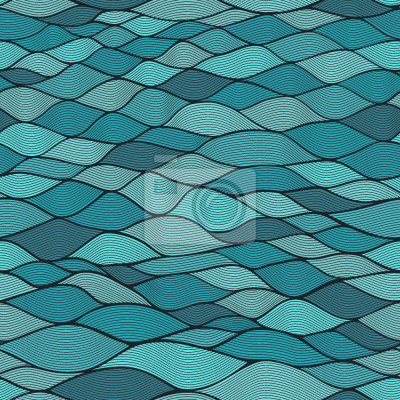 Tapete Grafisches ruhiges Meer