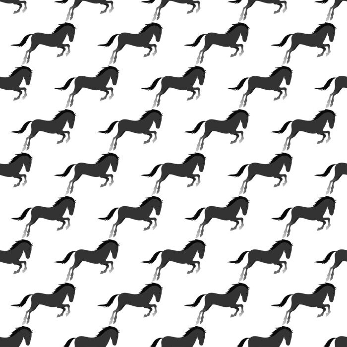 Tapete Graphitpferde im Sprung