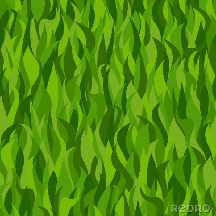 Tapete Gras in verschiedenen Grüntönen