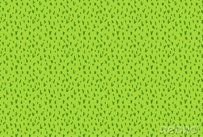 Tapete Graszeichnung auf hellgrünem Hintergrund