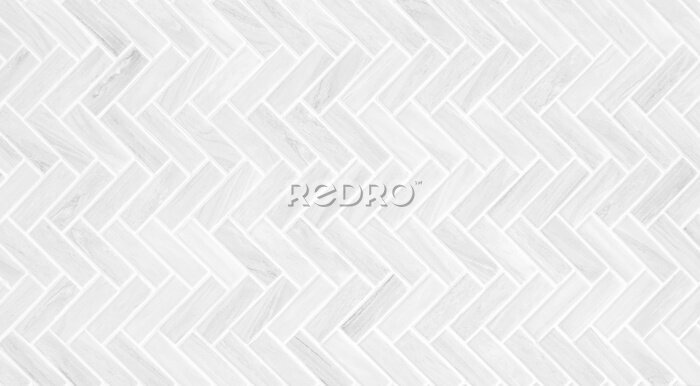 Tapete Grau-weiße Marmormosaik