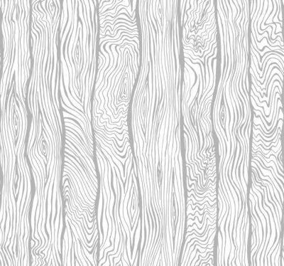 Tapete Grau-weißes Muster, das Holz imitiert