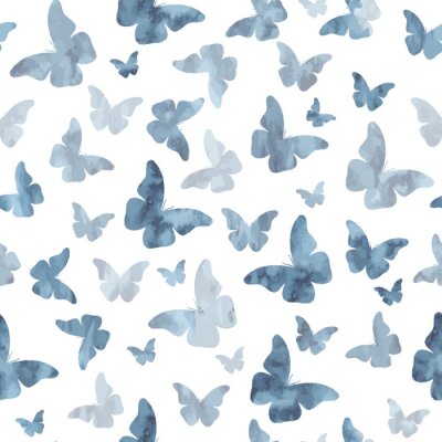 Tapete Graublaue kleine Schmetterlinge