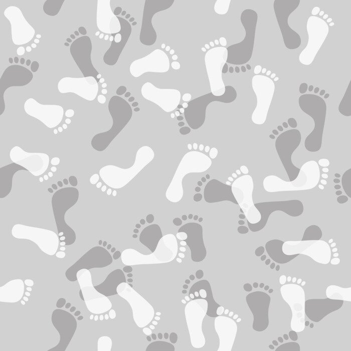 Tapete Graue Fußabdrücke