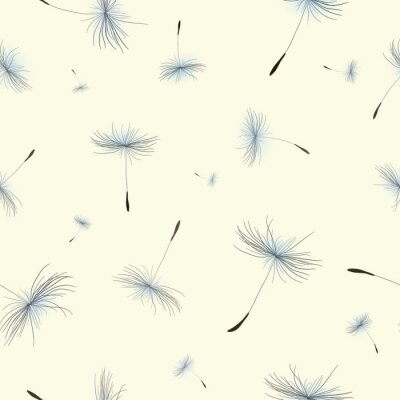 Tapete Graue Pusteblumensamen realistische Grafik