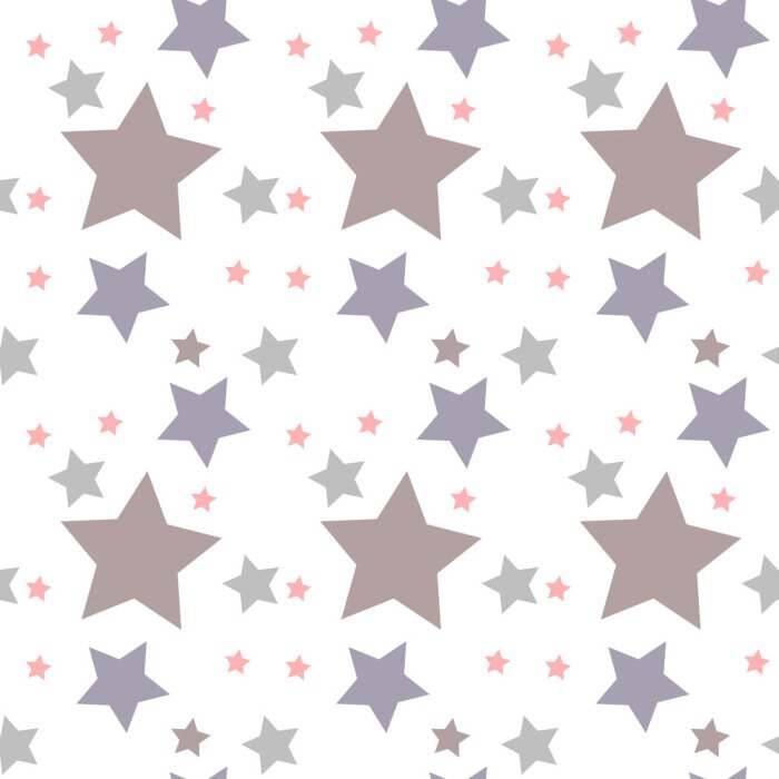 Tapete Graue violette braune und rosa Sterne