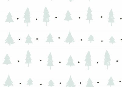 Graue Weihnachtsbäume und Punkte
