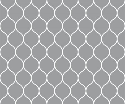 Tapete Graues traditionelles marokkanisches Motiv