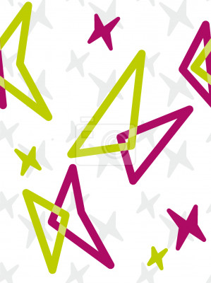 Tapete Grüne und rosa geometrische Formen