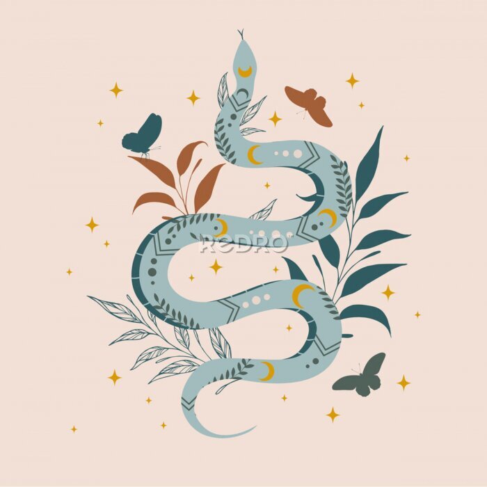 Tapete Grüne Zauberschlange