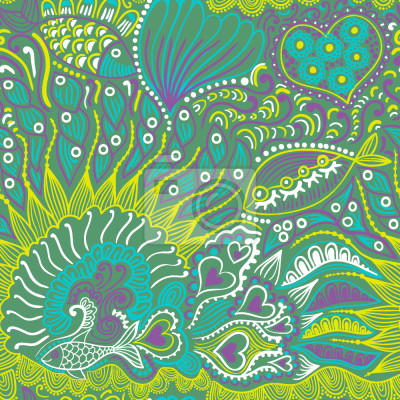 Tapete Grünes Meerespanorama für Kinder