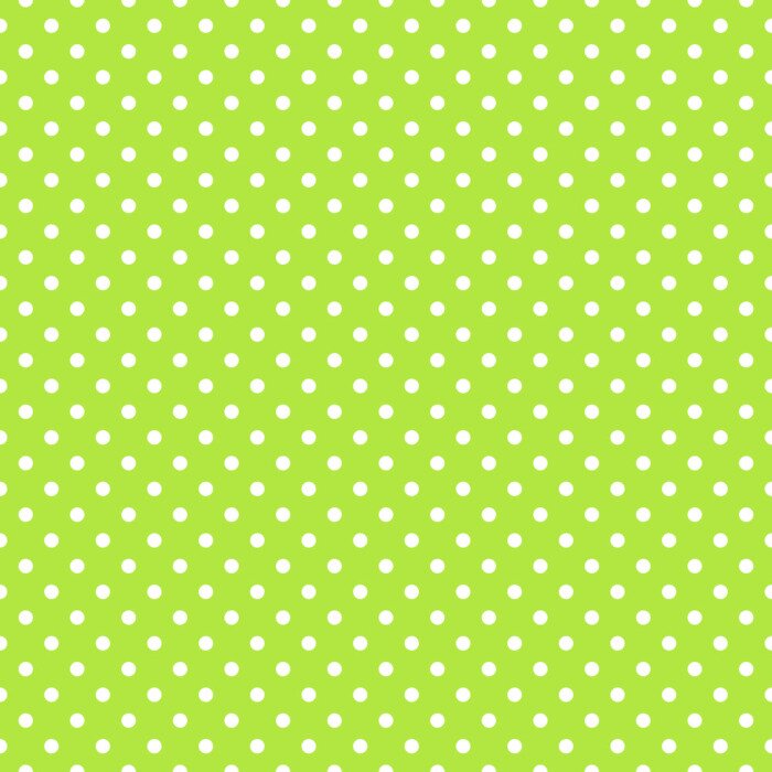Tapete Grünes Motiv mit weißen Tupfen