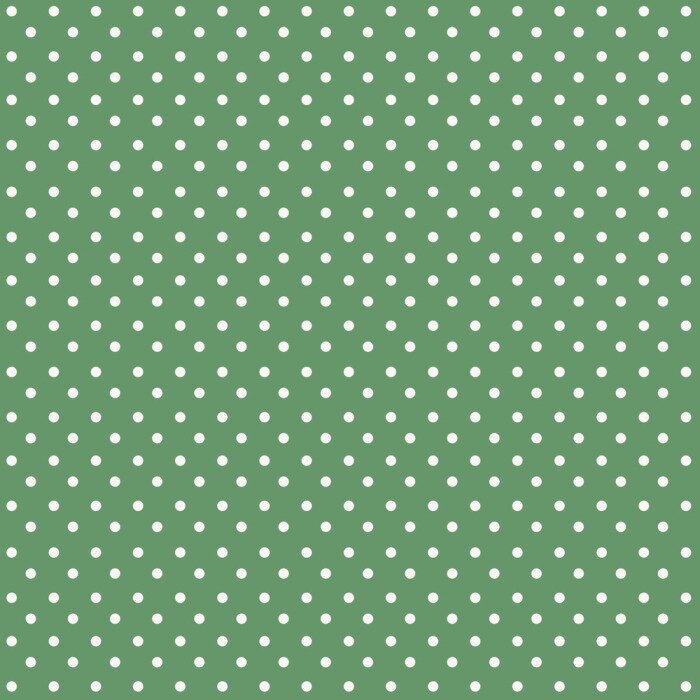 Tapete Grünes Motiv mit weißen Tupfen