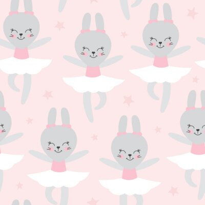 Tapete Häschen im Ballett