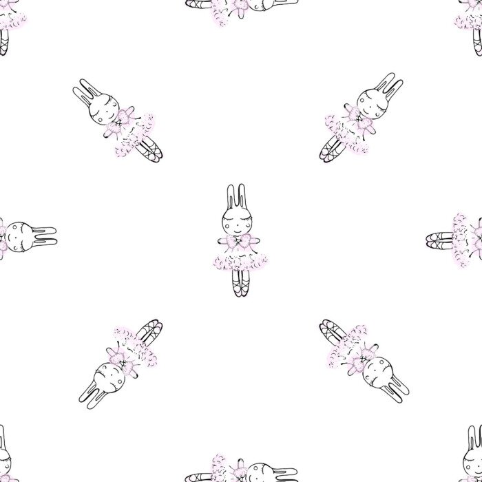 Tapete Häschen Tänzerin