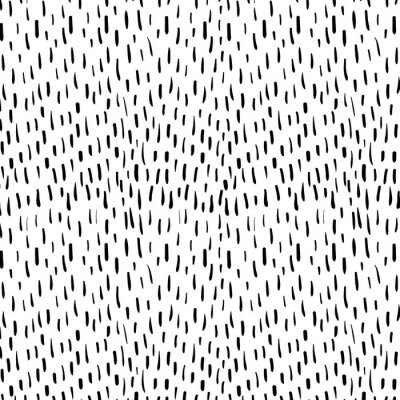 Tapete Hand drawn vector doodle pattern with black lines on white background for textile, clothing and graphic design