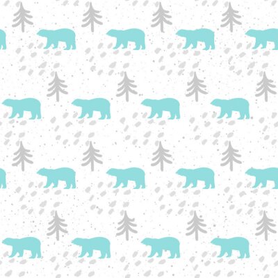 Tapete Handgemachte Bär nahtlose Muster Hintergrund.