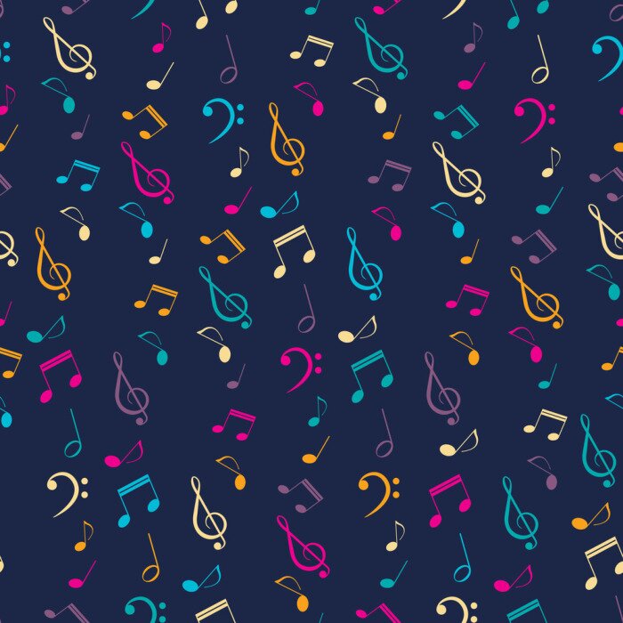 Tapete Helle musikalische nahtlose Muster