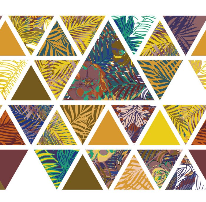 Tapete Helles hawaiisches Muster