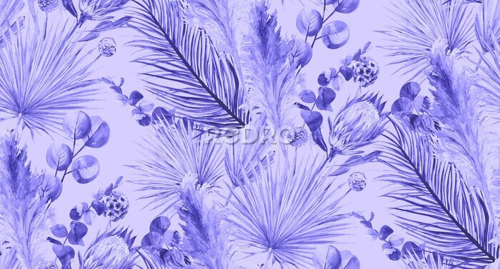 Tapete Hellviolette exotische Vegetation